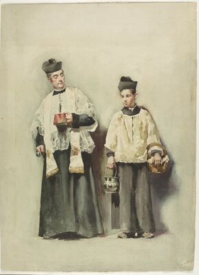 Priest and Boy by Lawrence Carmichael Earle.jpg